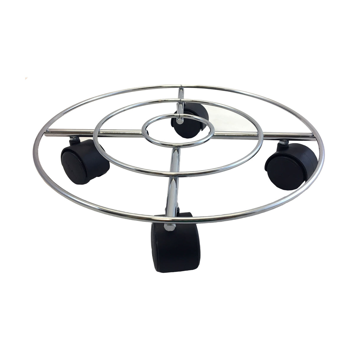 11.8&quot; Chrome Round Wire Plant Caddy